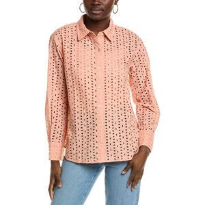 Cece Womens Button-Down Blouse, Pink